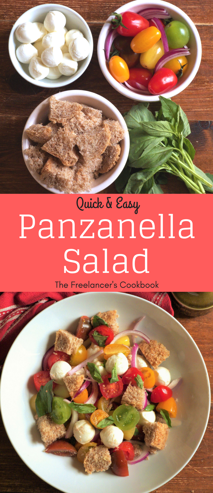 Quick easy summer Panzanella salad
